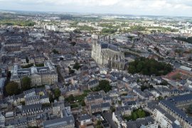 Photo aerienne Amiens centre par drone